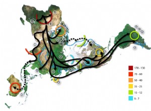 Animation of the prehistoric journeys of mankind 