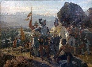 Several hundred conquistadors conquered the Indian empires 