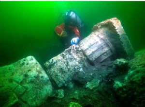 The remains of an ancient Ptolemaic temple found under the waters of Aboukir 