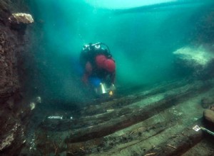 Discoveries of a wreck of a military ship and a funerary complex in Heracleion, the ancient underwater Egyptian city 