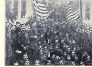 February 21, 1913:The Cretans and an American soldier in Epirus 