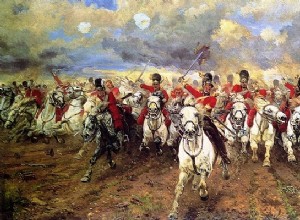  With the sword from jaw to teeth...  The Scots Grays at Waterloo (vid.) 